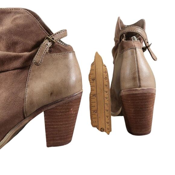 Rebels Shoes Womens 9 Bootie Fashion Block Heel Lifestyle Classic Slouchy Brown - Picture 6 of 16